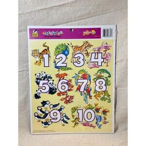 Sealed Vintage 1994 Playskool Numbers Tray Puzzle Little Golden Books NOS